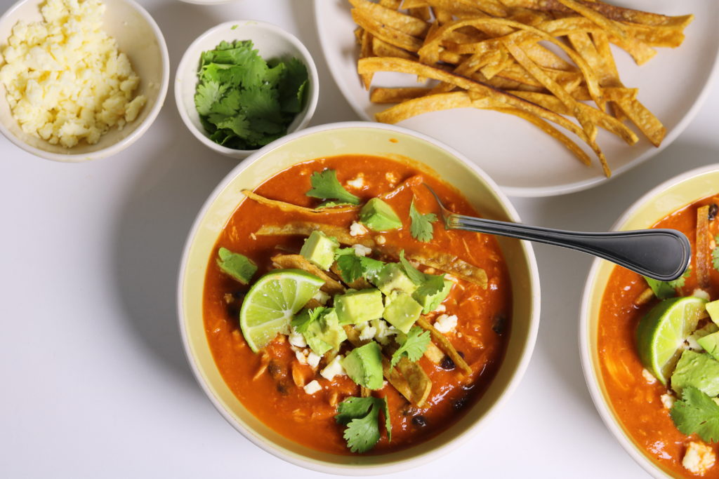 Chicken Tortilla Soup - Three Hungry Boys