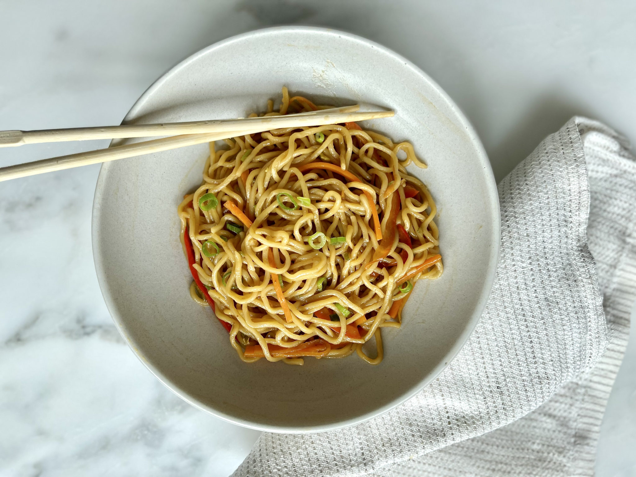 Healthy 15 Minute Asian Noodle Stir-Fry - Three Hungry Boys